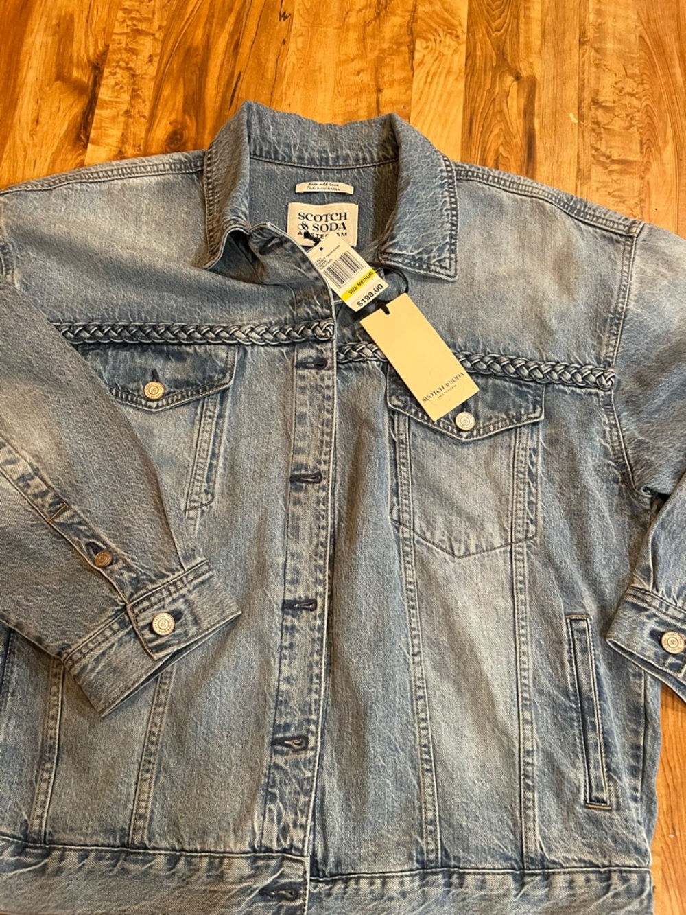 Scotch & Soda Braided Denim Jacket - Blue